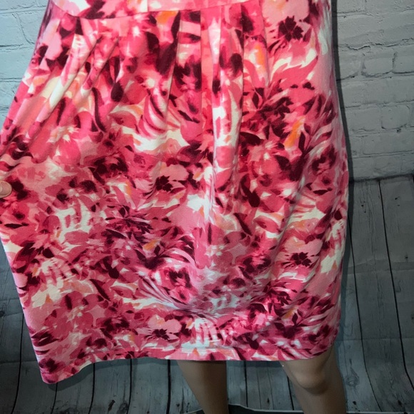 jones new york sport pink & white floral sleeveless dress size S - Picture 3 of 11